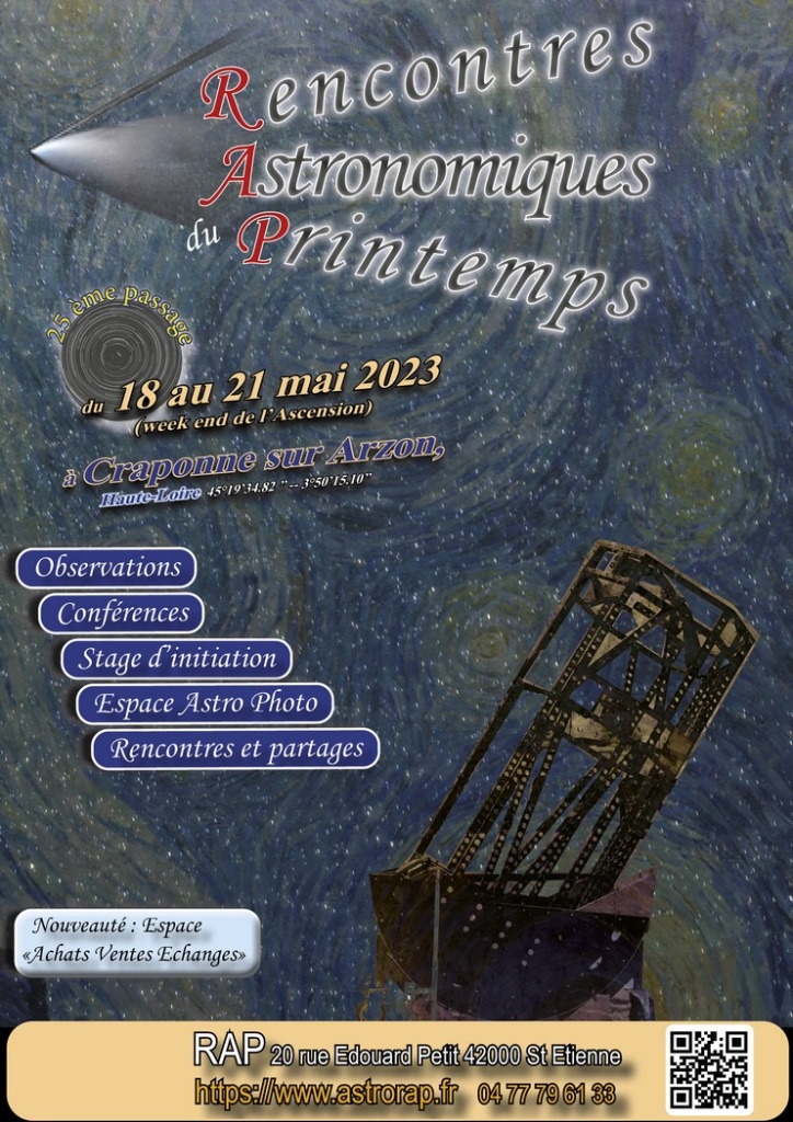 RENCONTRES ASTRONOMIQUES DU PRINTEMPS: R-A-P